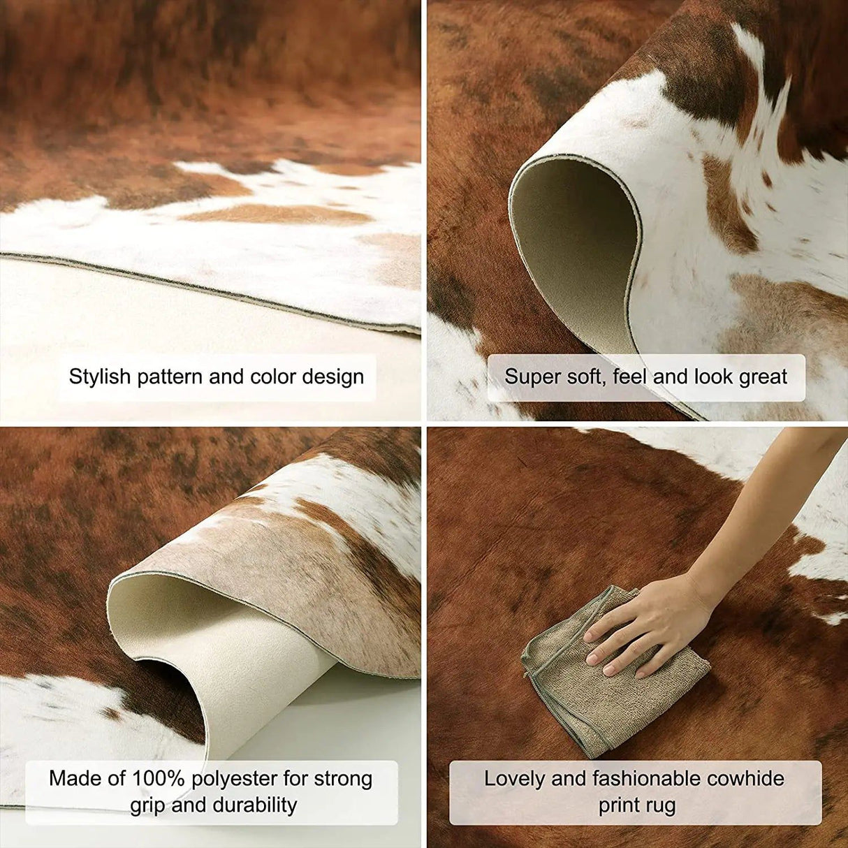ChandeliersDecor.com-Rugs & Carpets-Cowhide Carpet: Natural Elegance for Stylish and Cozy Spaces