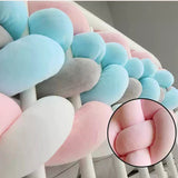 ChandeliersDecor.com-Crib Bedding-CozyGuard Woven Braid Knot Baby Crib Bumper