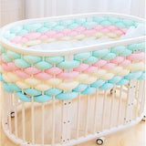 ChandeliersDecor.com-Crib Bedding-CozyGuard Woven Braid Knot Baby Crib Bumper