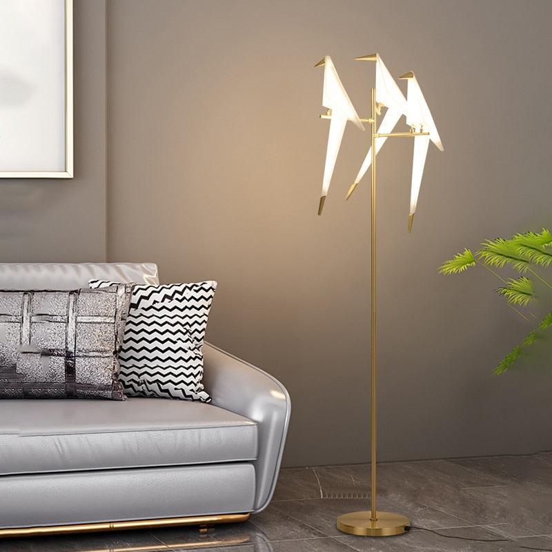 ChandeliersDecor.com-Floor Lamp-Crane The Bird LED Floor Lamp: Illuminate in Style