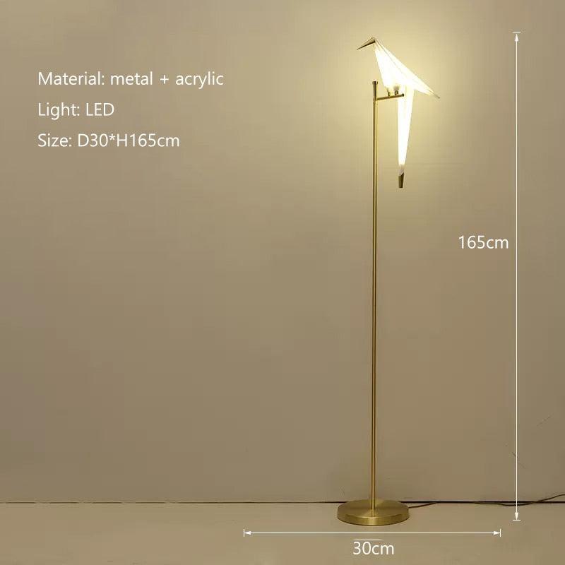 ChandeliersDecor.com-Floor Lamp-Crane The Bird LED Floor Lamp: Illuminate in Style