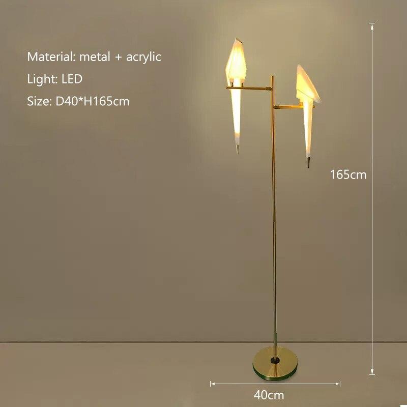 ChandeliersDecor.com-Floor Lamp-Crane The Bird LED Floor Lamp: Illuminate in Style