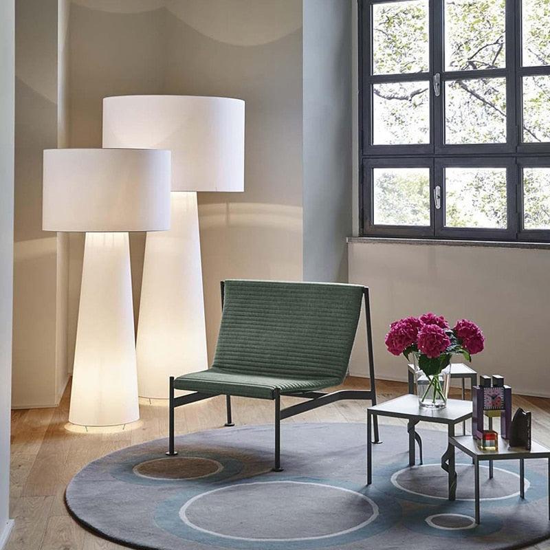 ChandeliersDecor.com-Floor Lamp-Cream Fabric Floor Lamp - Nordic Minimalist