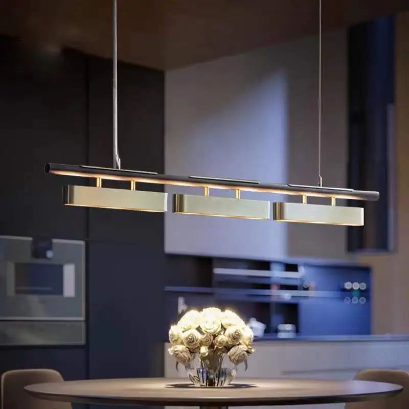 ChandeliersDecor.com-Kitchen Island-Creative Black Gold Combination Hanging Lamp