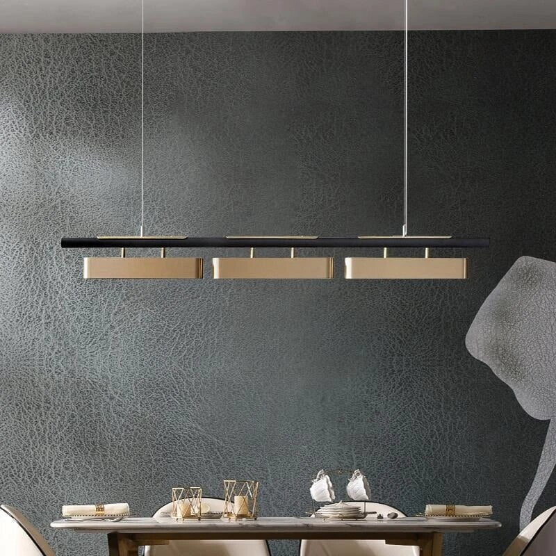 ChandeliersDecor.com-Kitchen Island-Creative Black Gold Combination Hanging Lamp
