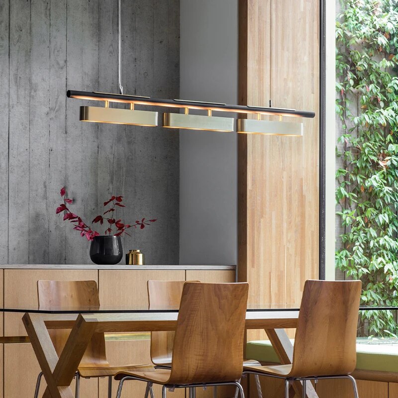 ChandeliersDecor.com-Kitchen Island-Creative Black Gold Combination Hanging Lamp