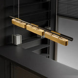 ChandeliersDecor.com-Kitchen Island-Creative Black Gold Combination Hanging Lamp