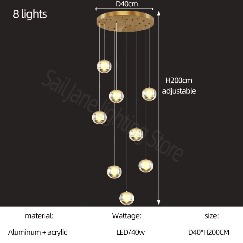 ChandeliersDecor.com-Staircase Chandelier-Crystal Ball Staircase Chandelier: Enhancing Your Space