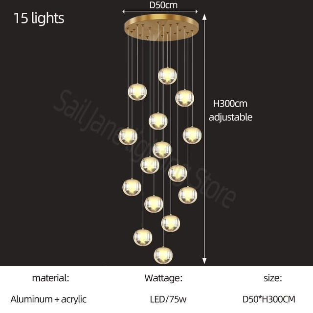 Crystal Ball Staircase Chandelier: Enhancing Your Space-ChandeliersDecor.com