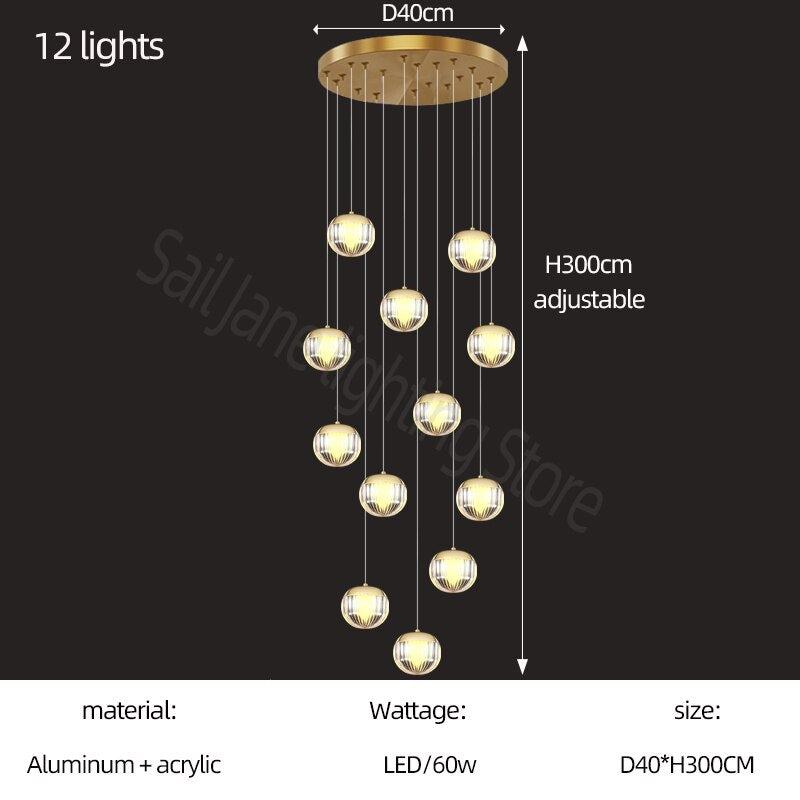 ChandeliersDecor.com-Staircase Chandelier-Crystal Ball Staircase Chandelier: Enhancing Your Space