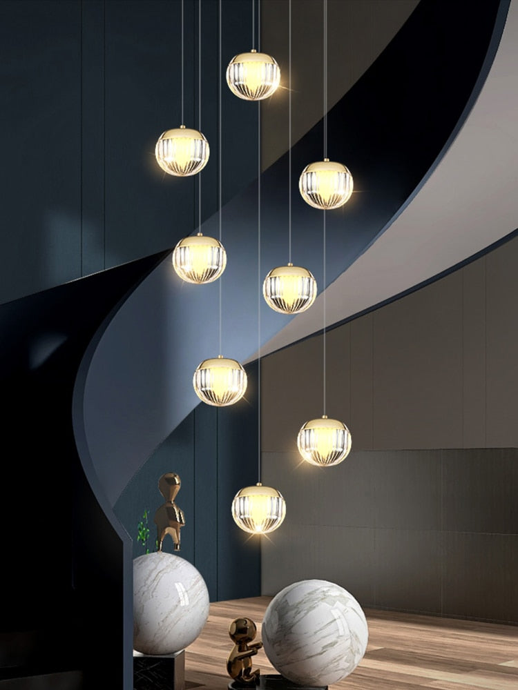 ChandeliersDecor.com-Staircase Chandelier-Crystal Ball Staircase Chandelier: Enhancing Your Space