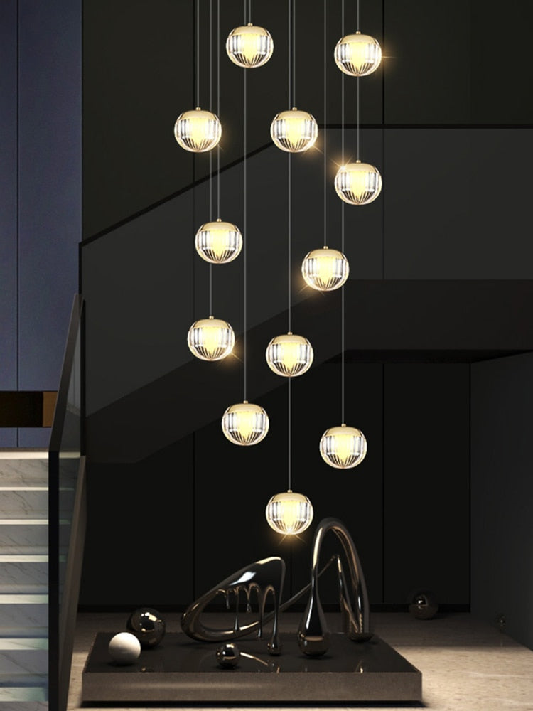 ChandeliersDecor.com-Staircase Chandelier-Crystal Ball Staircase Chandelier: Enhancing Your Space
