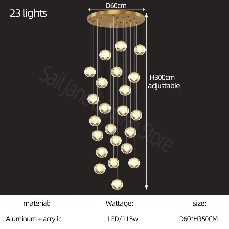 ChandeliersDecor.com-Staircase Chandelier-Crystal Ball Staircase Chandelier: Enhancing Your Space