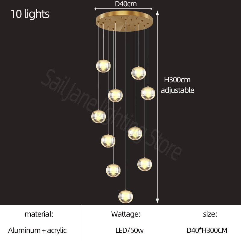 ChandeliersDecor.com-Staircase Chandelier-Crystal Ball Staircase Chandelier: Enhancing Your Space