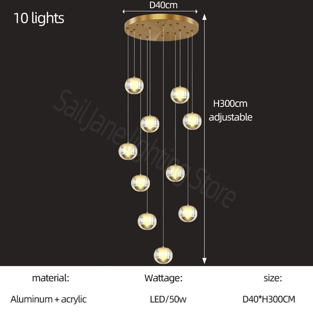 Crystal Ball Staircase Chandelier: Enhancing Your Space-ChandeliersDecor.com