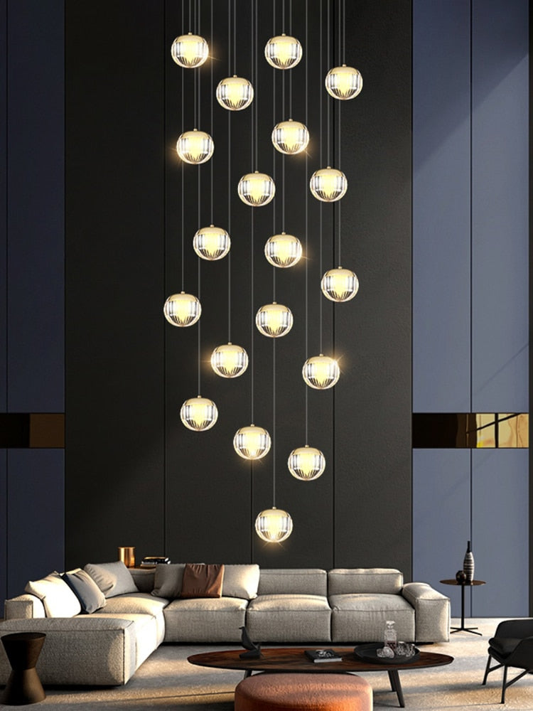ChandeliersDecor.com-Staircase Chandelier-Crystal Ball Staircase Chandelier: Enhancing Your Space