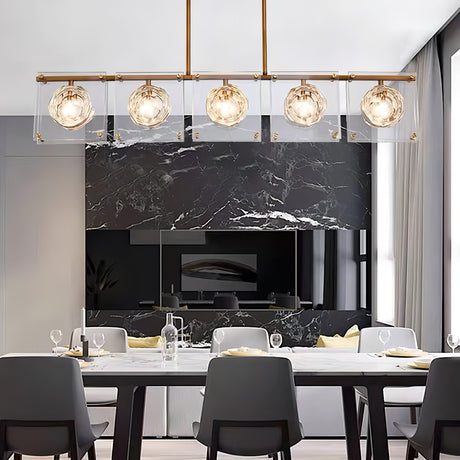 ChandeliersDecor.com-Kitchen Island-Crystal Balls Chandelier - Kitchen Island Lighting
