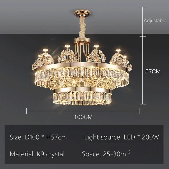 Crystal Ceiling Grand Chandelier: Elegant Lighting Fixture-ChandeliersDecor.com