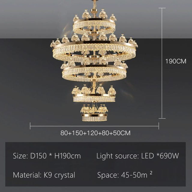 Crystal Ceiling Grand Chandelier: Elegant Lighting Fixture-ChandeliersDecor.com