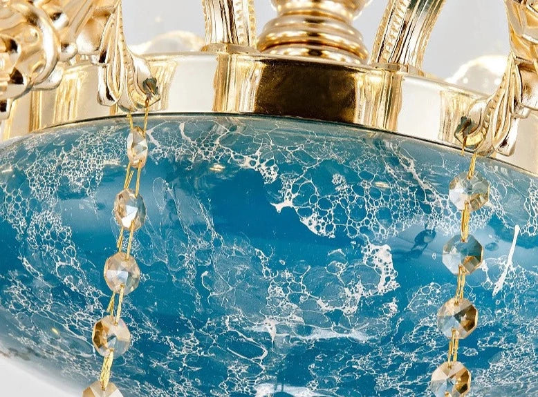 ChandeliersDecor.com-Ceiling Chandelier-Crystal Ceramic Tier Chandelier - Elevate Your Space with Timeless Elegance