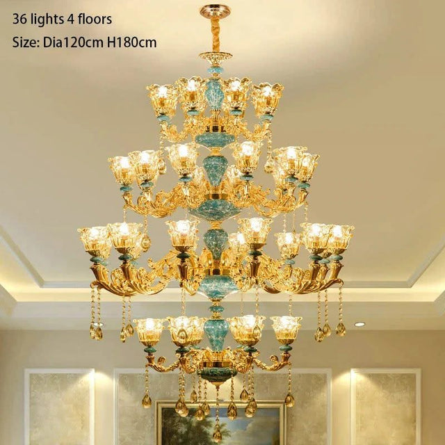 Crystal Ceramic Tier Chandelier - Elevate Your Space with Timeless Elegance-ChandeliersDecor.com
