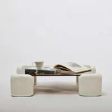 ChandeliersDecor.com-Coffee Tables-Crystal Clear Pine Wood Square Coffee Table