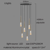 ChandeliersDecor.com-Staircase Chandelier-Crystal Cones Staircase Chandelier - Stunning Ambiance