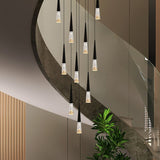 ChandeliersDecor.com-Staircase Chandelier-Crystal Cones Staircase Chandelier - Stunning Ambiance