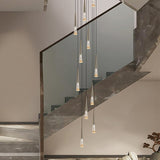 ChandeliersDecor.com-Staircase Chandelier-Crystal Cones Staircase Chandelier - Stunning Ambiance