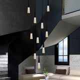 ChandeliersDecor.com-Staircase Chandelier-Crystal Cones Staircase Chandelier - Stunning Ambiance
