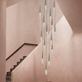 ChandeliersDecor.com-Staircase Chandelier-Crystal Cones Staircase Chandelier - Stunning Ambiance