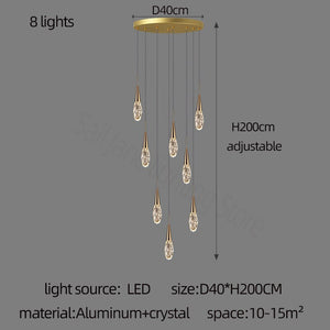 ChandeliersDecor.com-Staircase Chandelier-Crystal Cones Staircase Chandelier – Stunning Elegance