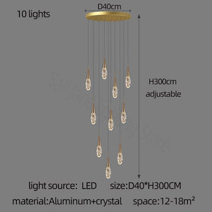 ChandeliersDecor.com-Staircase Chandelier-Crystal Cones Staircase Chandelier – Stunning Elegance