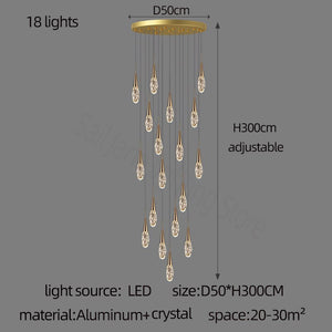 ChandeliersDecor.com-Staircase Chandelier-Crystal Cones Staircase Chandelier – Stunning Elegance