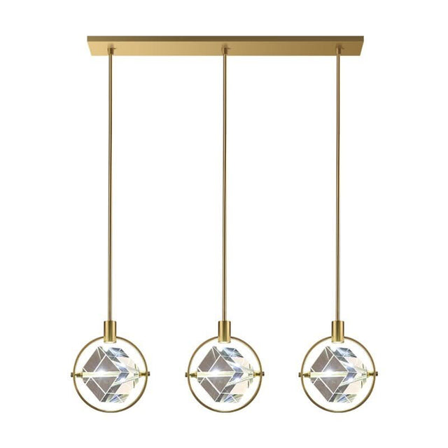 Crystal Cube LED Rotatable Pendant Chandelier-ChandeliersDecor.com