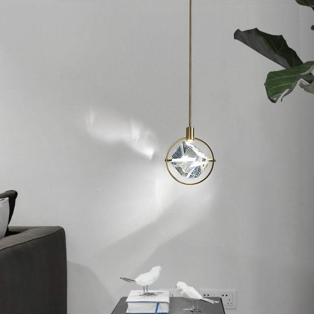 Crystal Cube LED Rotatable Pendant Chandelier-ChandeliersDecor.com