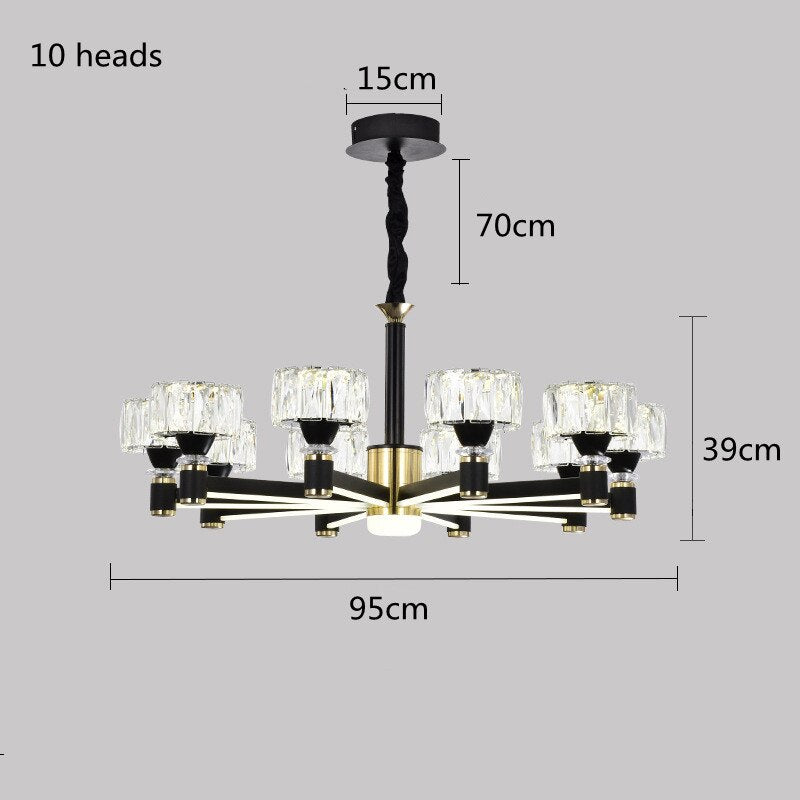 ChandeliersDecor.com-Chandeliers-Crystal Cylinders LED Chandelier - Modern Lighting