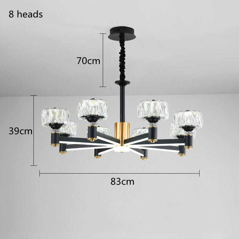 ChandeliersDecor.com-Chandeliers-Crystal Cylinders LED Chandelier - Modern Lighting