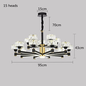 ChandeliersDecor.com-Chandeliers-Crystal Cylinders LED Chandelier - Modern Lighting