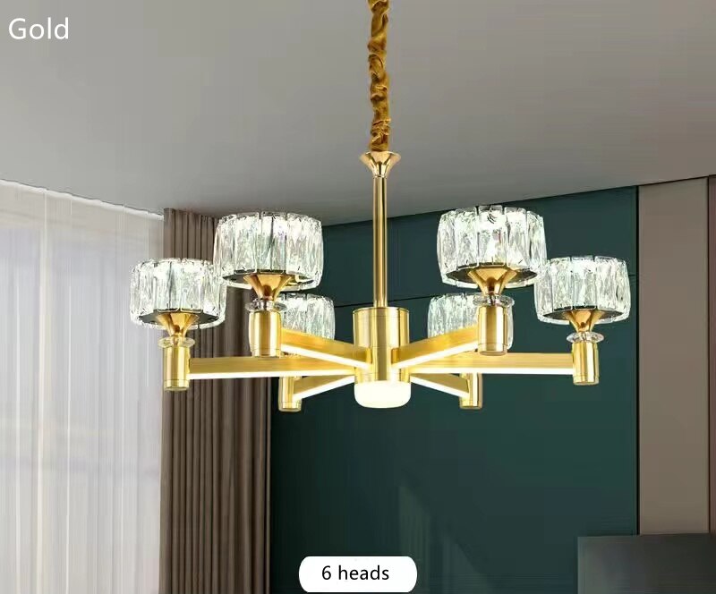 ChandeliersDecor.com-Chandeliers-Crystal Cylinders LED Chandelier - Modern Lighting