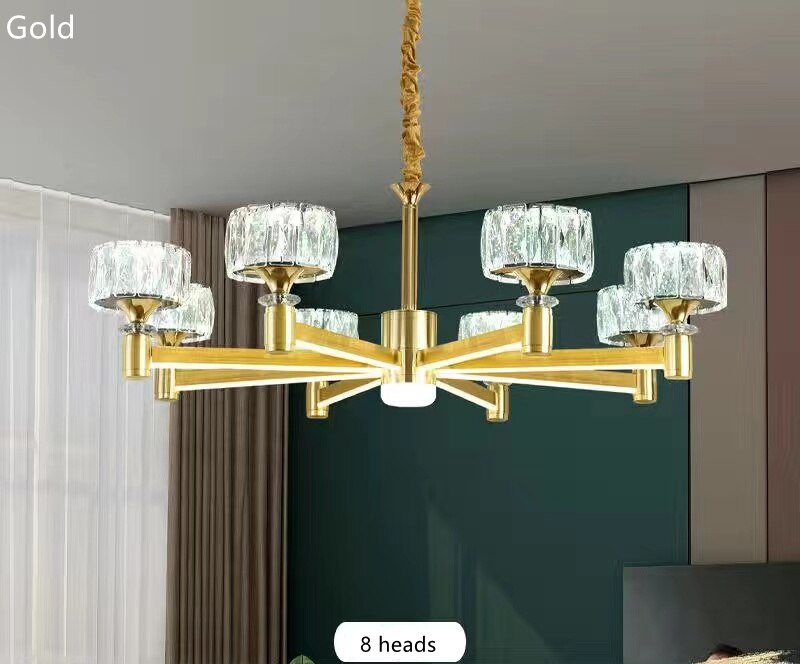 ChandeliersDecor.com-Chandeliers-Crystal Cylinders LED Chandelier - Modern Lighting