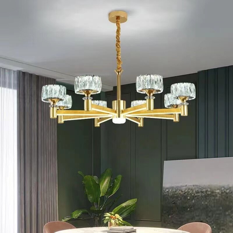 ChandeliersDecor.com-Chandeliers-Crystal Cylinders LED Chandelier - Modern Lighting