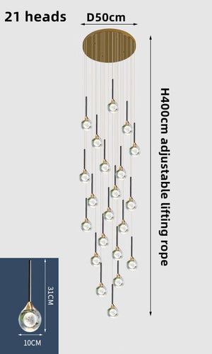 ChandeliersDecor.com-Staircase Chandelier-Crystal Drops Chandelier - Beautiful Lighting for Any Space