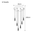 ChandeliersDecor.com-Staircase Chandelier-Crystal Drops Staircase Chandelier: Elegant Lighting