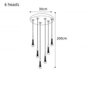 ChandeliersDecor.com-Staircase Chandelier-Crystal Drops Staircase Chandelier: Elegant Lighting