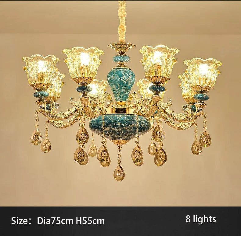ChandeliersDecor.com-Ceiling Chandelier-Crystal Elegance Chandelier - K9 Crystal Ceramic Atmosphere Chandelier