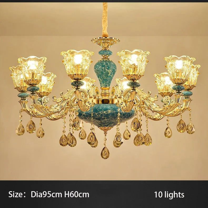 ChandeliersDecor.com-Ceiling Chandelier-Crystal Elegance Chandelier - K9 Crystal Ceramic Atmosphere Chandelier
