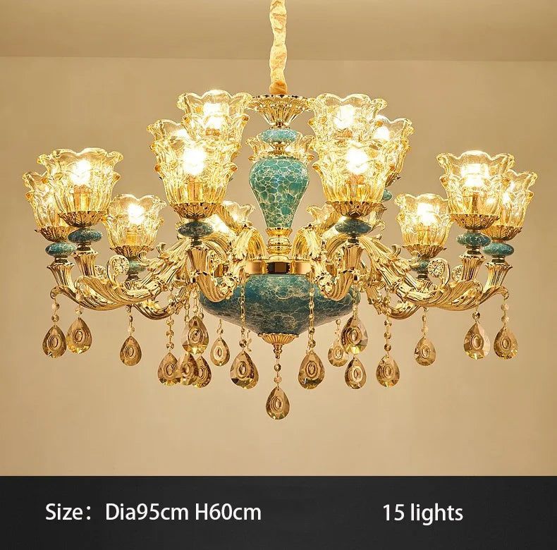 ChandeliersDecor.com-Ceiling Chandelier-Crystal Elegance Chandelier - K9 Crystal Ceramic Atmosphere Chandelier