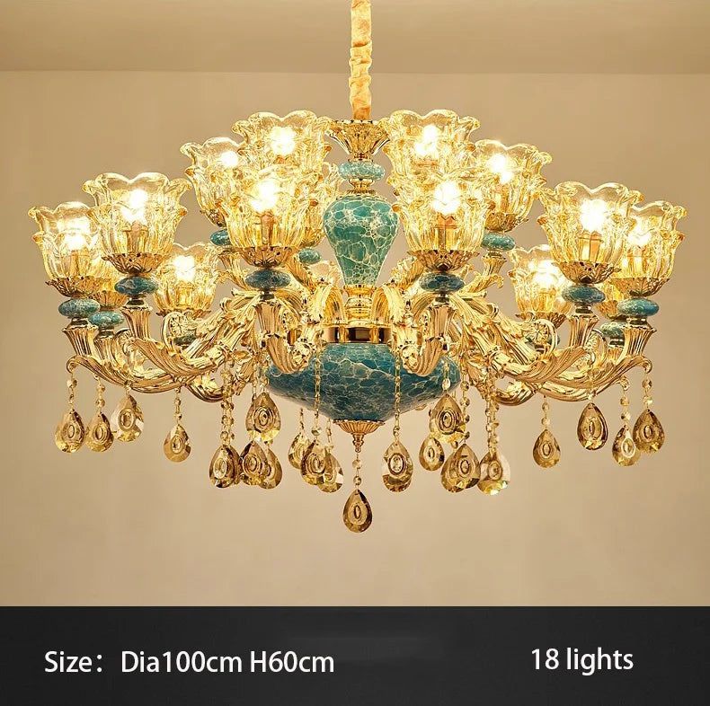 ChandeliersDecor.com-Ceiling Chandelier-Crystal Elegance Chandelier - K9 Crystal Ceramic Atmosphere Chandelier