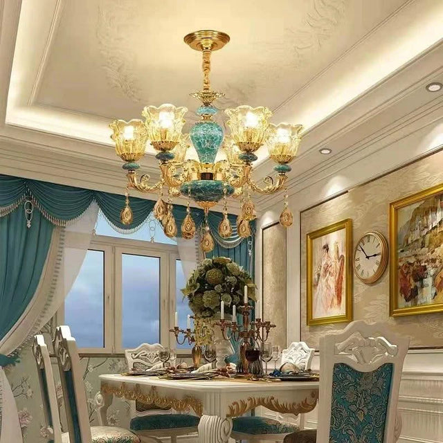 Crystal Elegance Chandelier - K9 Crystal Ceramic Atmosphere Chandelier-ChandeliersDecor.com